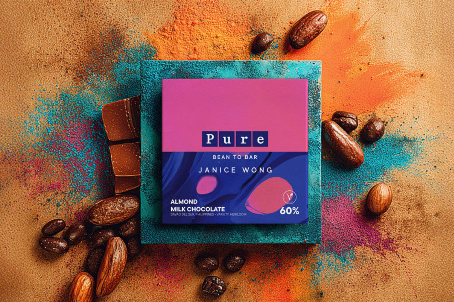 Janice Wong 60% Almond Milk Chocolate Bean to Bar