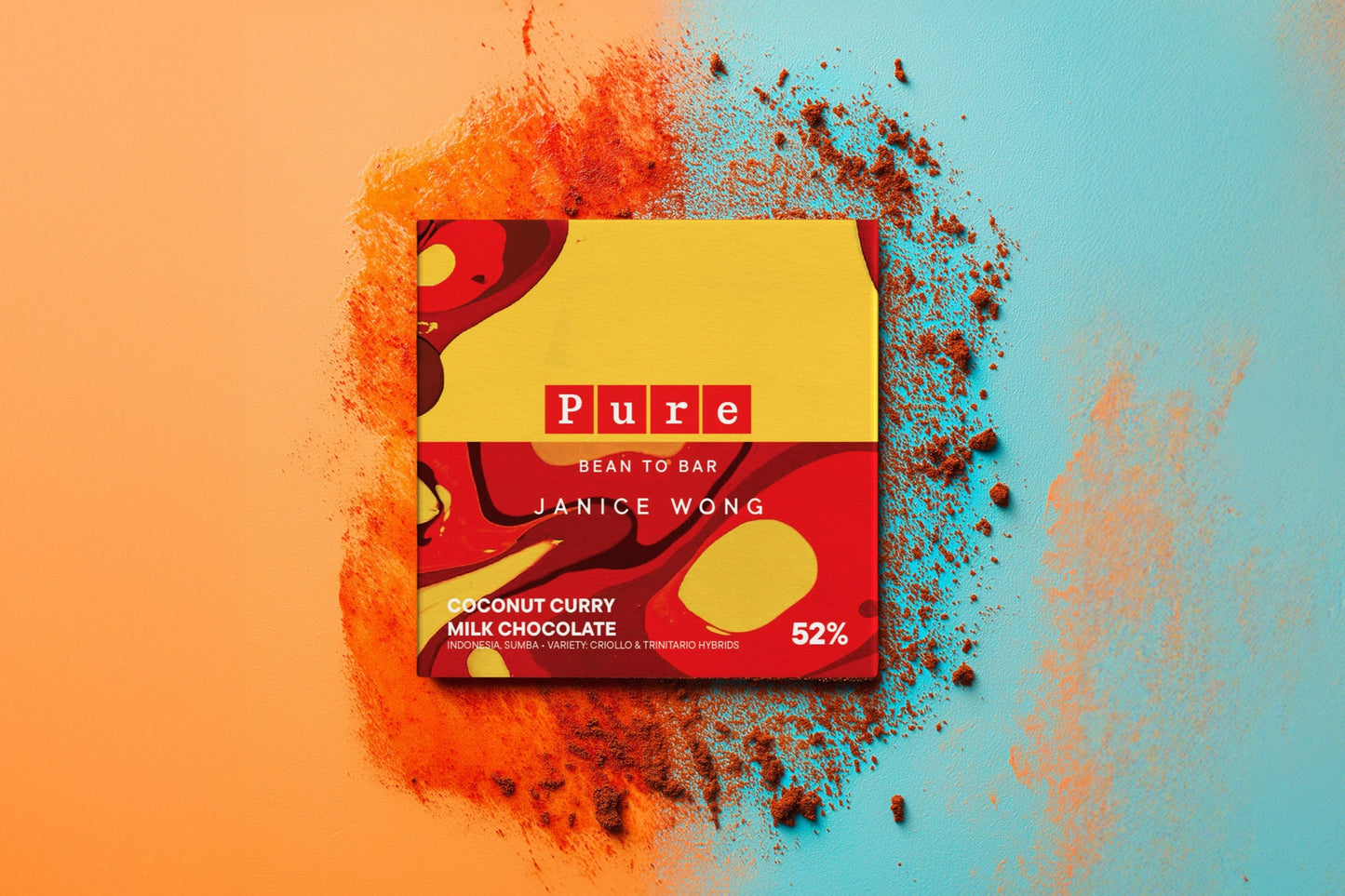 Janice Wong Coconut Curry Milk Chocolate 52% Bean to Bar
