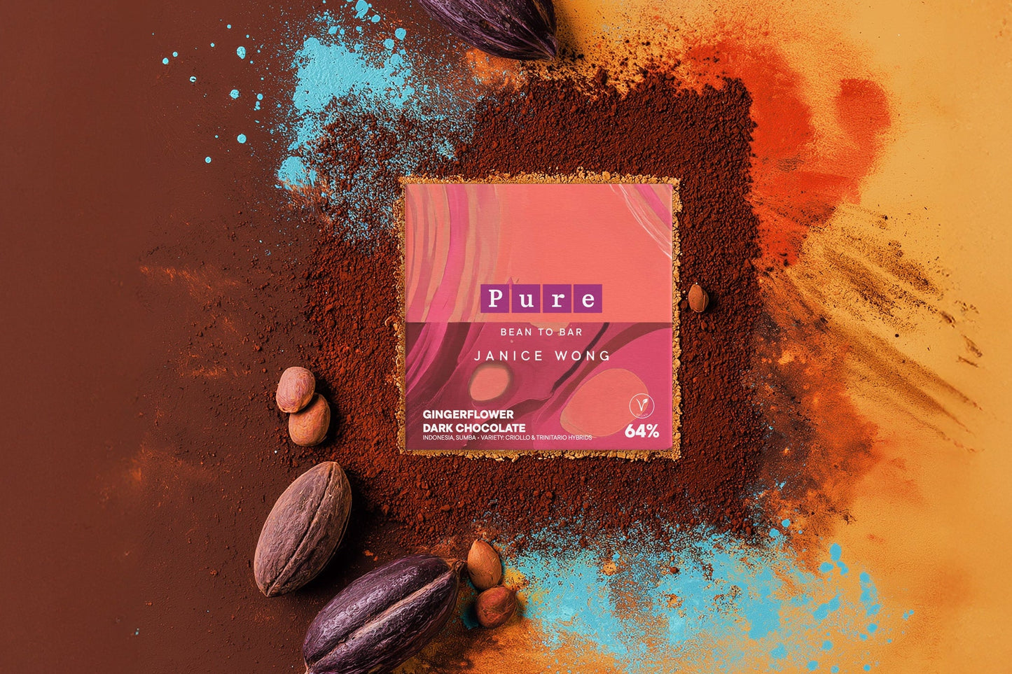 Janice Wong Gingerflower Dark Chocolate 64% Bean to Bar