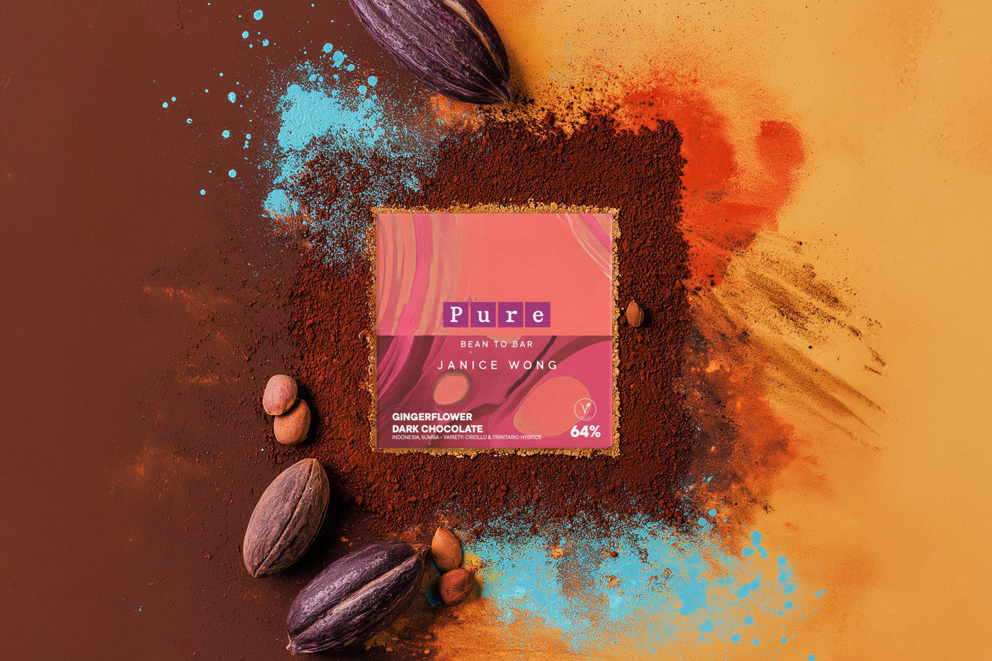 Janice Wong Gingerflower Dark Chocolate 64% Bean to Bar