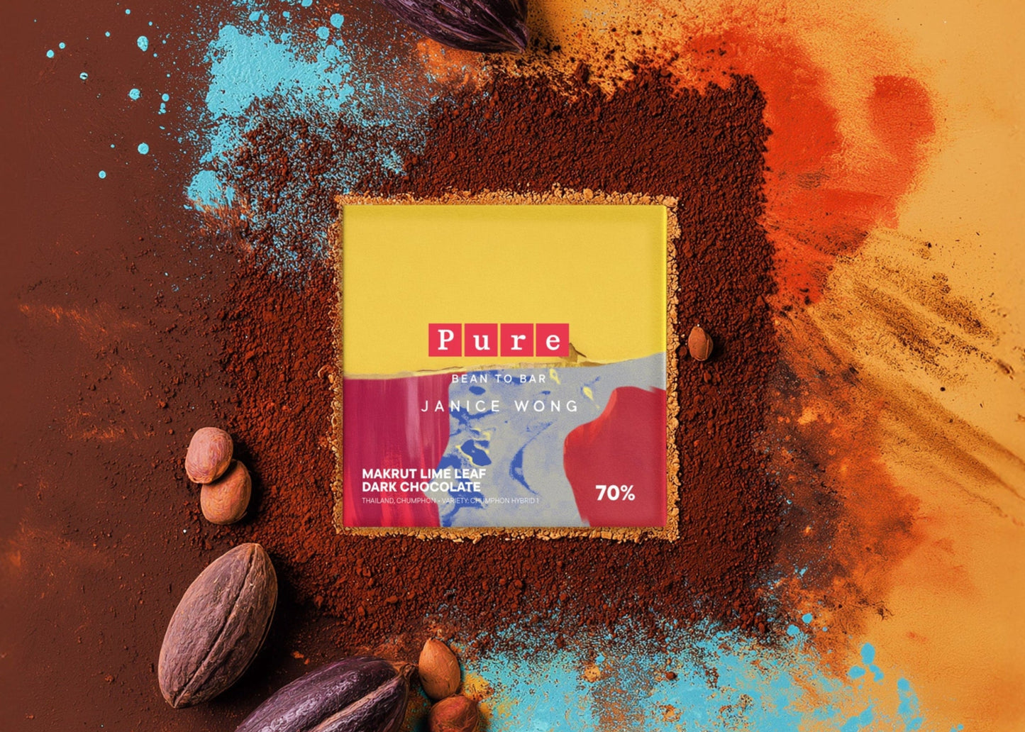70% Thailand Single Origin Makrut Lime Leaf Dark Chocolate