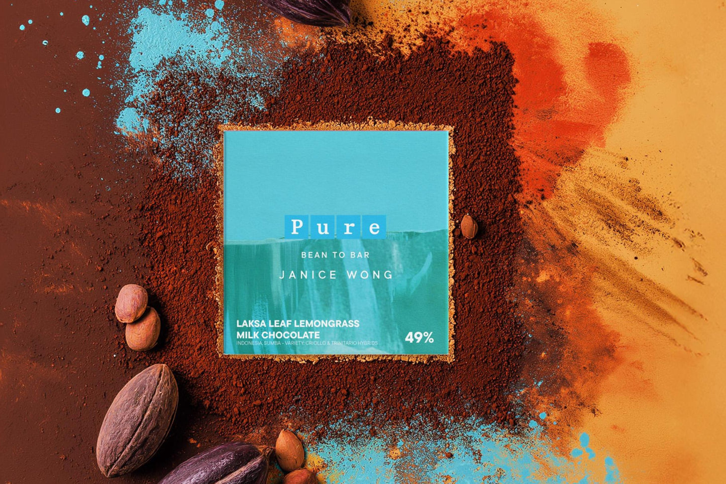 49% Indonesia Single Origin Laksa Leaf Lemongrass Milk Chocolate