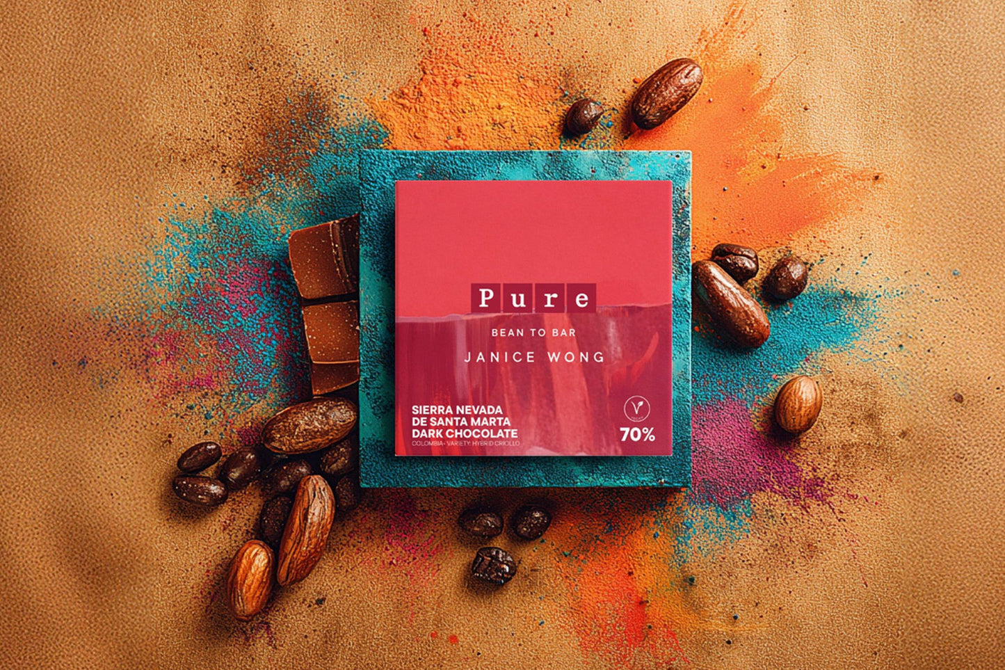 70% Vegan Colombia Single Origin Sierra Nevada De Santa Marta Dark Chocolate