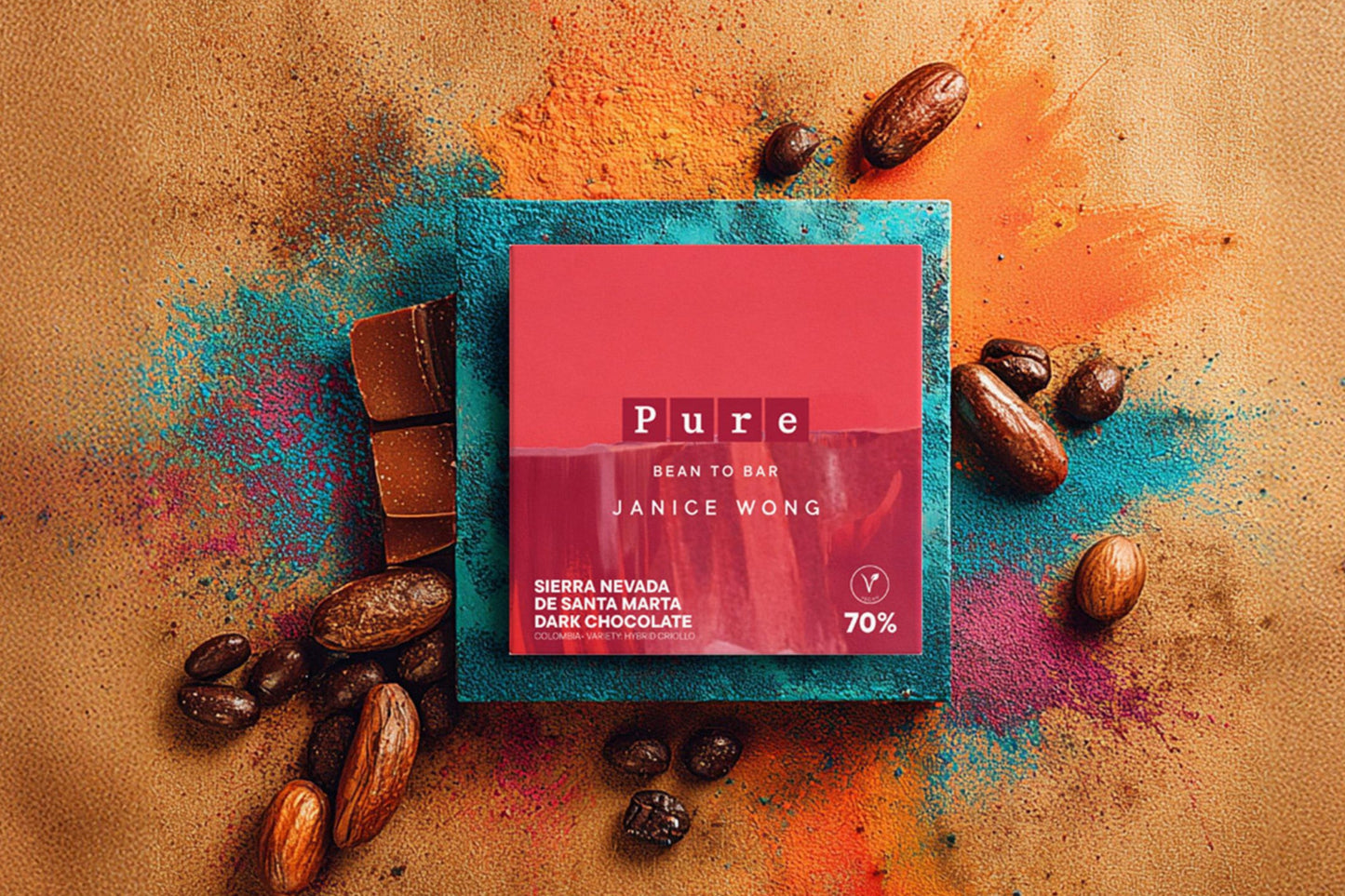 70% Vegan Colombia Single Origin Sierra Nevada De Santa Marta Dark Chocolate