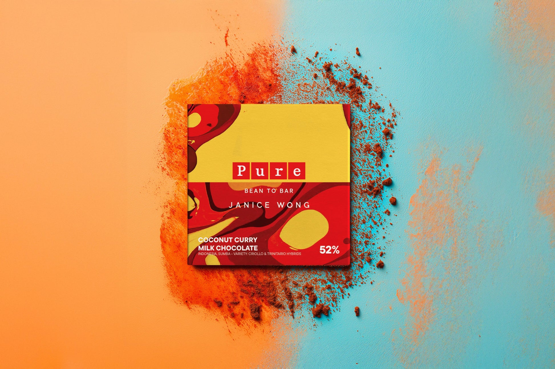 Janice Wong Coconut Curry Milk Chocolate 52% Bean to Bar