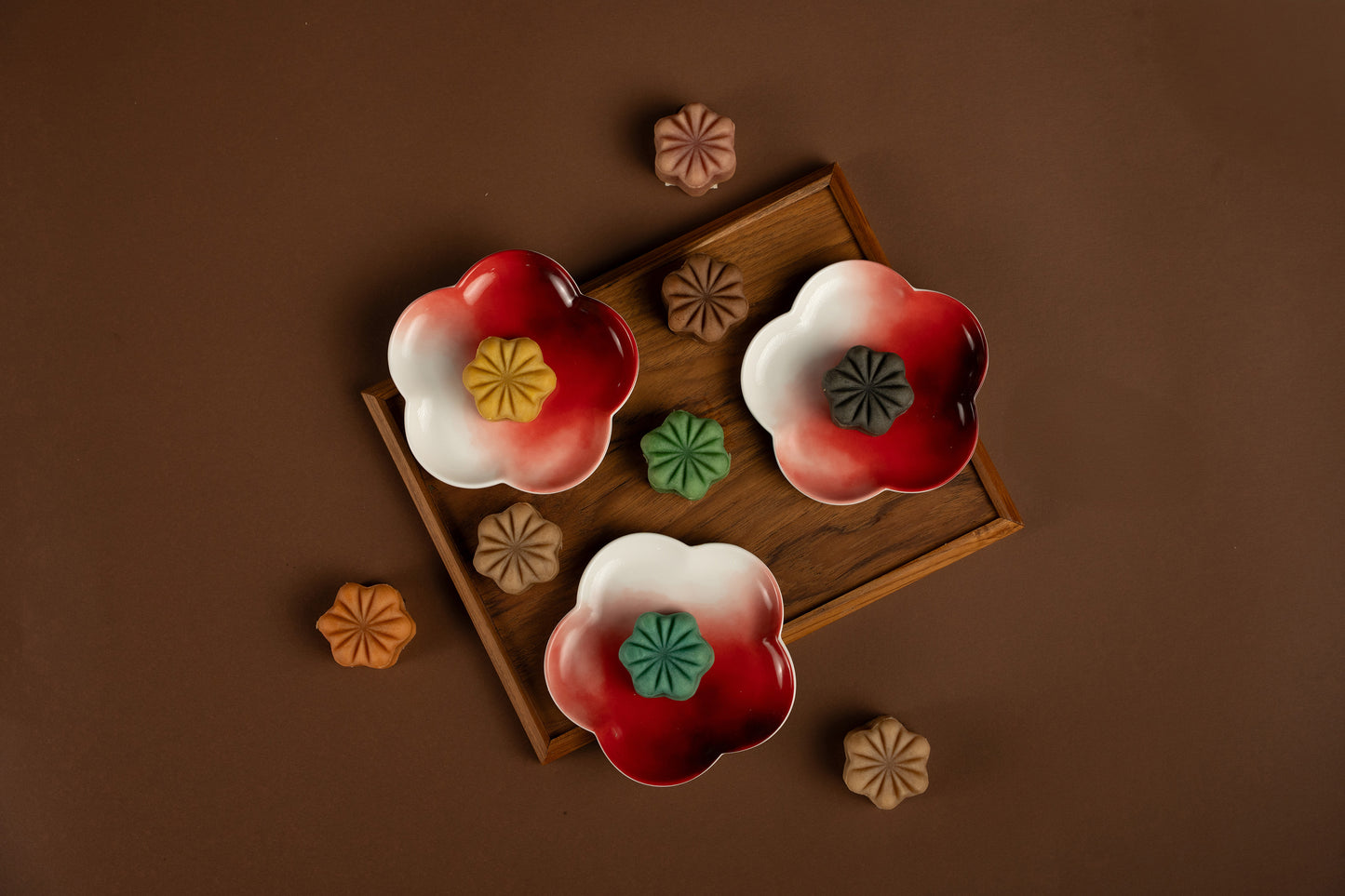Baked Floral Mooncakes Tin of 4 (Bangkok Edition)